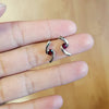 Garnet Swirl Earrings