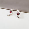 Garnet Swirl Earrings