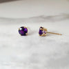 Simple Arizona Amethyst Studs