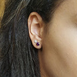 Simple Arizona Amethyst Studs