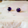 Simple Arizona Amethyst Studs