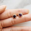 Essential Arizona Amethyst Halo Studs