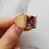 Mens' Arizona Amethyst Statement Ring