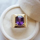 Mens' Arizona Amethyst Statement Ring