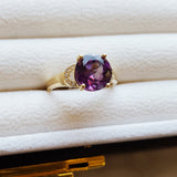 Peekaboo Arizona Amethyst Ring