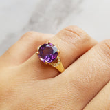 Peekaboo Arizona Amethyst Ring