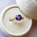 Peekaboo Arizona Amethyst Ring