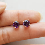 Perfect Gold Amethyst Studs
