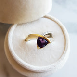 Assymetrical Arizona Amethyst Gold Ring