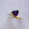 Assymetrical Arizona Amethyst Gold Ring