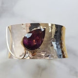 Hand-Hammered  Arizona Amethyst Cuff