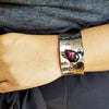 Hand-Hammered  Arizona Amethyst Cuff