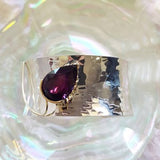 Hand-Hammered  Arizona Amethyst Cuff
