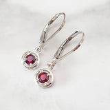 Timeless Garnet Dangle Earrings