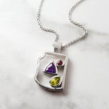 Arizona Explorer Stones State Map Pendant