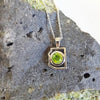 Mini Peridot State Map Pendant