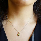 Mini Peridot State Map Pendant