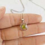 Mini Peridot State Map Pendant