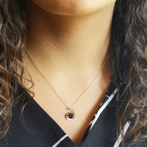 Swirling Garnet Pendant