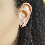 Garnet Swirl Earrings