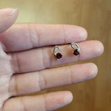 Garnet Swirl Earrings