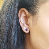 Essential Gold and Amethyst Studs