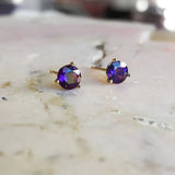 Essential Gold and Amethyst Studs