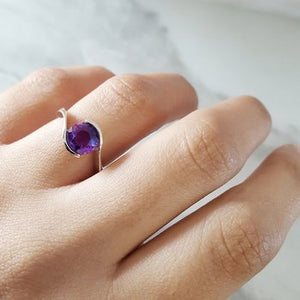 Arizona Amethyst Yin Yang Ring