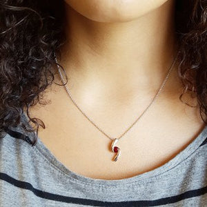 Garnet Swirl Pendant