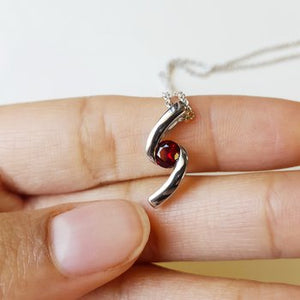 Garnet Swirl Pendant
