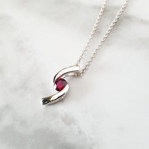 Garnet Swirl Pendant