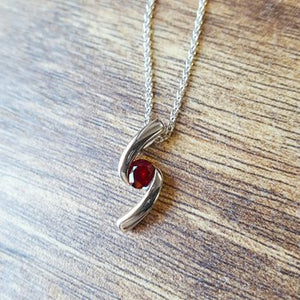 Garnet Swirl Pendant