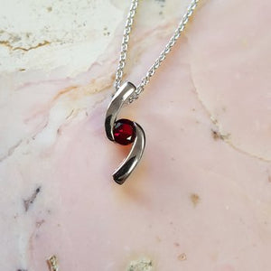 Garnet Swirl Pendant