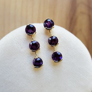 Trifecta Amethyst Dangle Earrings