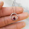 Open Design Garnet Pendant