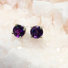 Simple Amethyst Stud