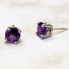 Simple Amethyst Stud