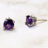 Simple Amethyst Stud