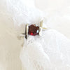 Open Shank Bypass Garnet Ring