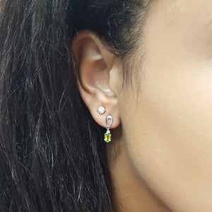 Arizona Peridot Oval Dangle Earrings