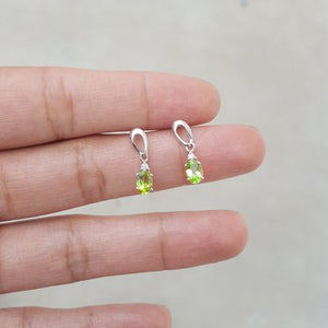 Arizona Peridot Oval Dangle Earrings