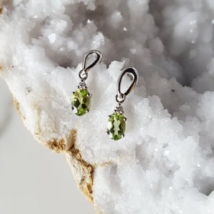 Arizona Peridot Oval Dangle Earrings