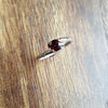Petite Offset Garnet Ring