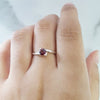 Petite Offset Garnet Ring