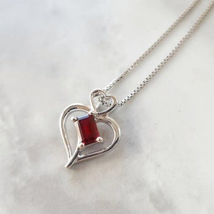 Double the love Garnet Pendant