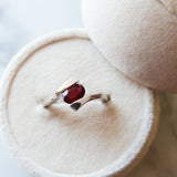 Oval Wrap Garnet Ring