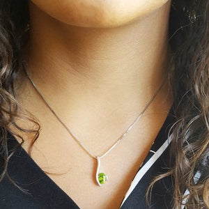Curvy Peridot Pendant