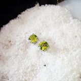 Round Arizona Peridot Essential Studs