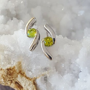 Arizona Peridot Bypass Earrings