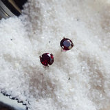 Garnet Martini Studs